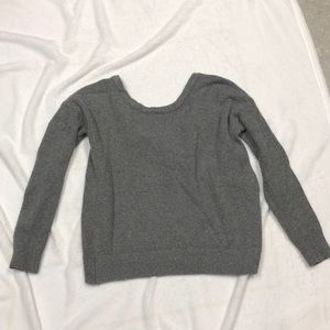 Gray knit sweater